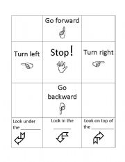 English Worksheet: Direction cues