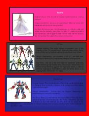 English Worksheet: Toy Story 1 ( Barbie, G.I Joe, Transformers)