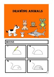 English Worksheet: DROWING ANIMALS