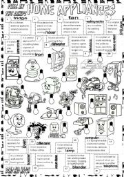 English Worksheet: home appliances