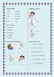 English worksheet: Health