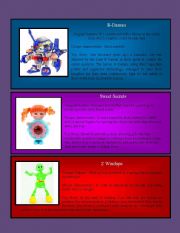 English Worksheet: Toy Story 3 ( B-Daman, Sweet Secrets & Z Windups)