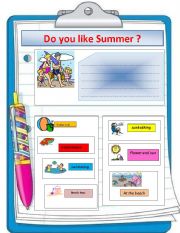 English Worksheet: Summer is my best season 