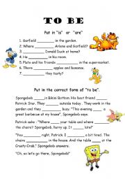 English Worksheet: to be