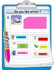 English Worksheet: do you like Winter?