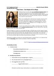 English Worksheet: Reading Comprehension and strategies