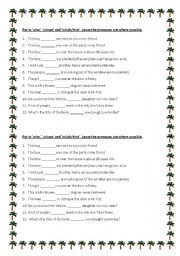 Relative pronouns exercise