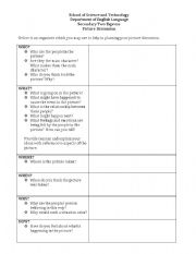 English worksheet: Discussing Pictures