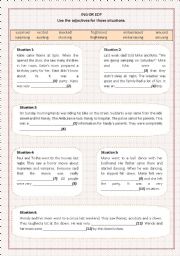 English Worksheet: Adjectives with ED and ING