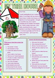 English Worksheet: MY TREE HOUSE