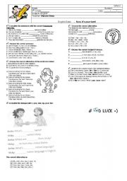 English Worksheet: Subject and objects pronouns / possessive adjectives