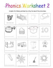 English Worksheet: Phonics Worksheet 2