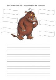 English Worksheet: Describe the Gruffalo