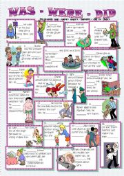 English Worksheet: WAS - WERE - DID