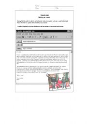 Writing an e-mail when traveling