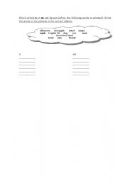 English Worksheet: A or an?