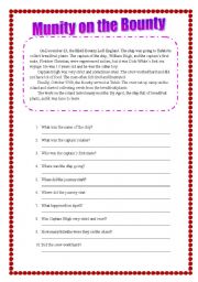 English Worksheet: Reading Comprehension