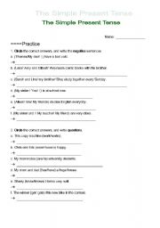 English Worksheet: Present Simple