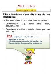 English Worksheet: Describe your city