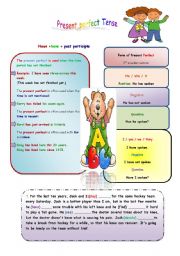English Worksheet: Present Perfect Tense