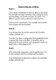English Worksheet: Band ABC assessment KS2 writing