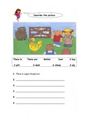 English Worksheet: Describe the picture