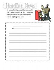 English worksheet: SPACE TIMES: A Newspaper Project