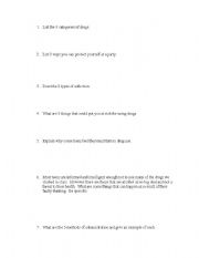 English Worksheet: Drug Questions