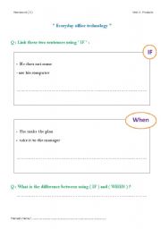 English worksheet: IF-When