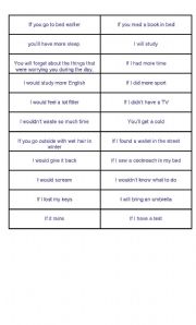 English Worksheet: Conditionals dominoe