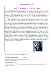 English Worksheet: READING COMPREHENSION AND SIMPLE PAST