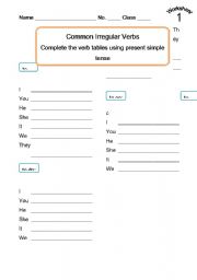 English Worksheet: Present simple