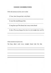 English worksheet: Describing people