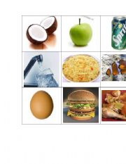 English Worksheet: food bingo 4