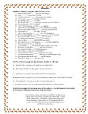 English Worksheet: Conectors handout