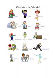 English Worksheet: Jobs(part1)