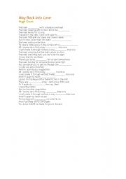 English Worksheet: Way back into love