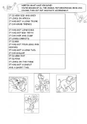 English Worksheet: read cut out and match!