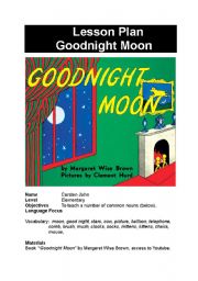 English Worksheet: Goodnight Moon Lesson Plan