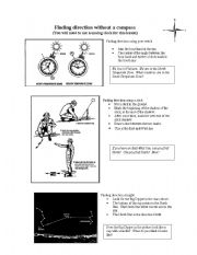 English Worksheet: Finding direction without a compass