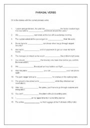 English Worksheet: Phrasal Verbs for Travel