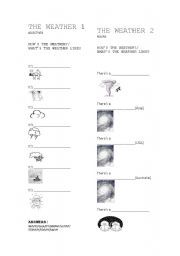 English Worksheet: The Weather (Nouns & Adjectives)