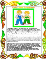 English Worksheet: The Twin Brothers