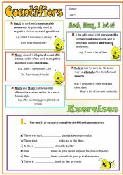 English Worksheet: Quantifiers