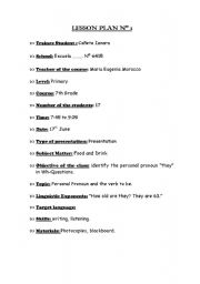English Worksheet: Lesson Plan 