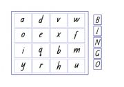 English worksheet: Alphabet Bingo for 20 players