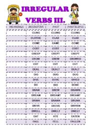 IRREGULAR VERBS III (C-D)