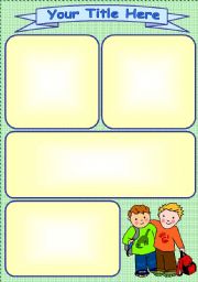 English worksheet: School Buddies Template