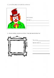 English Worksheet: Body parts
