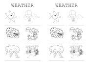 English Worksheet: Weather for kids